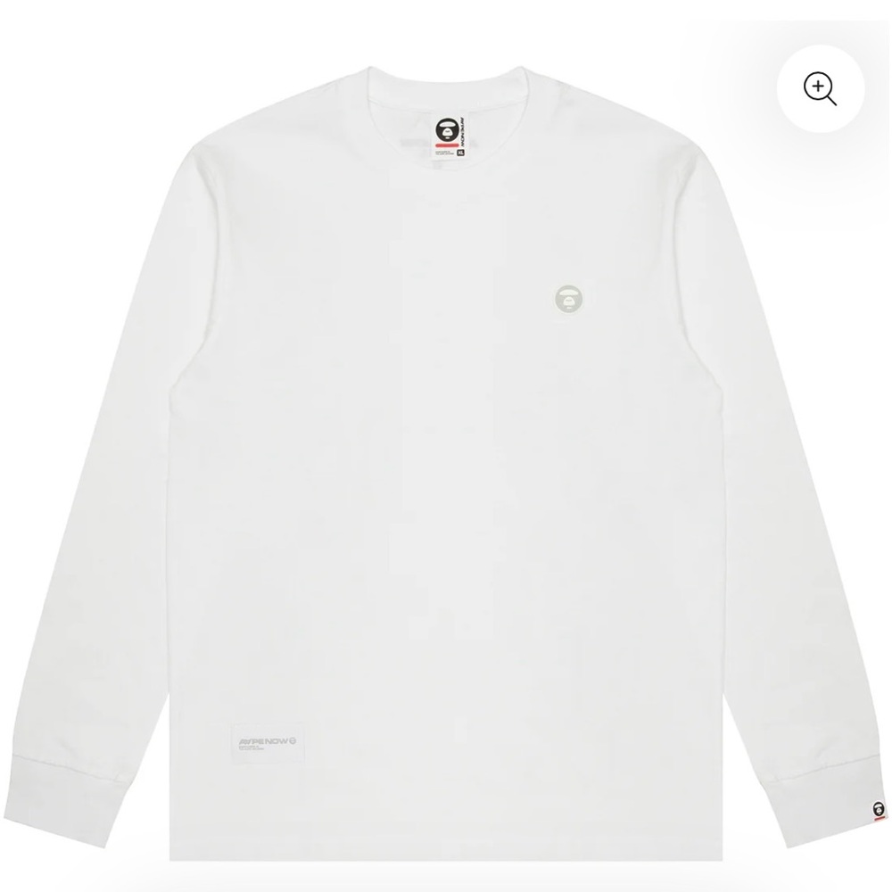 Bape AAPE Now Long Sleeve Tee (White)
